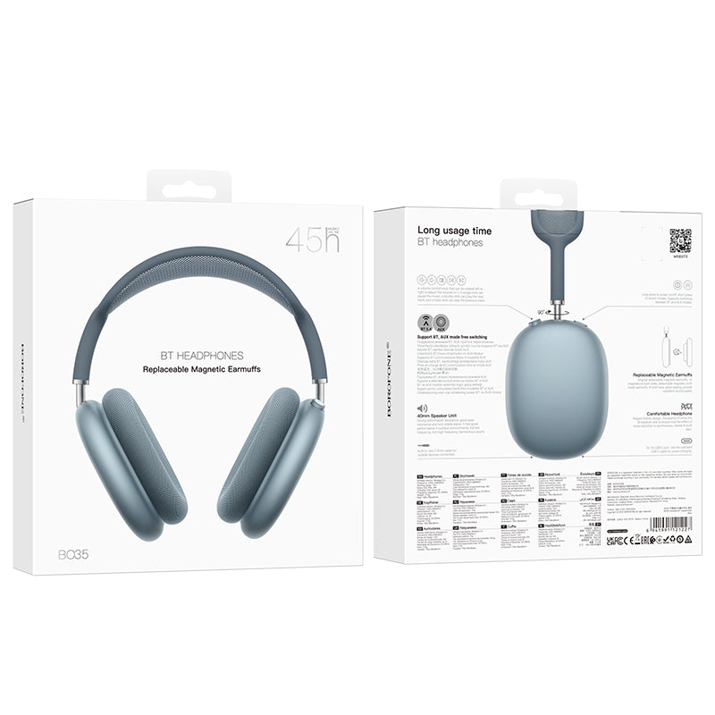 Kit mains libres Bluetooth Borofone BO35 Adorable, A2DP, Bleu