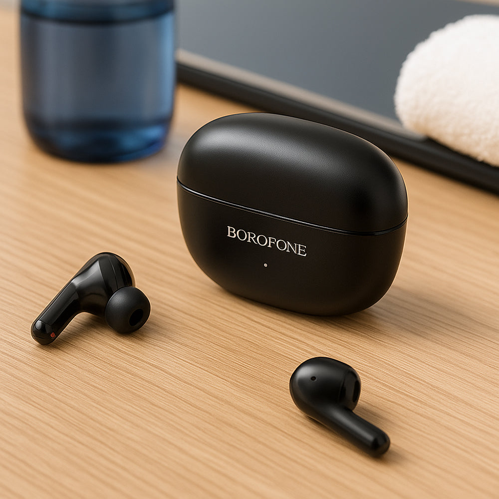 Handsfree Bluetooth Borofone FQ1 Shine, TWS, Zwart