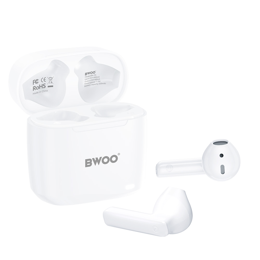 Casque Bluetooth BWOO BW94, TWS, Blanc