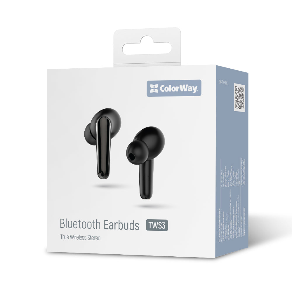 Écouteurs Bluetooth ColorWay TWS3, TWS, Noir
