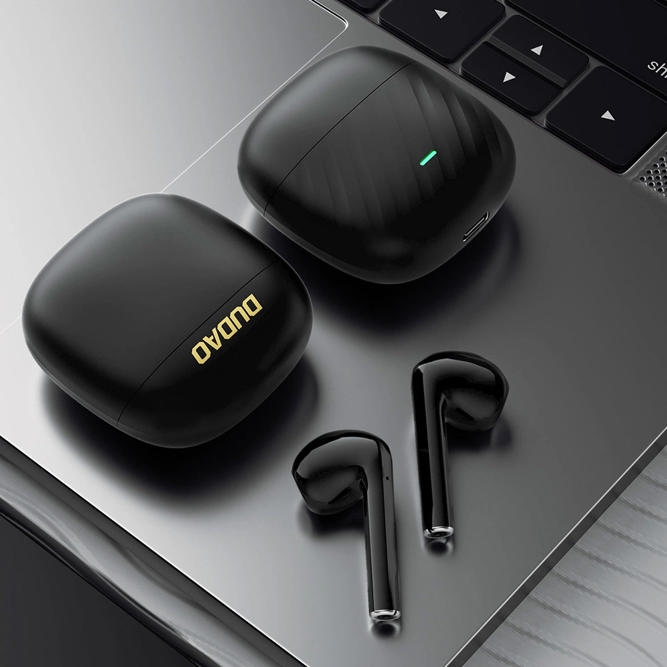 Kit mains libres Bluetooth Dudao U14+, TWS, Noir
