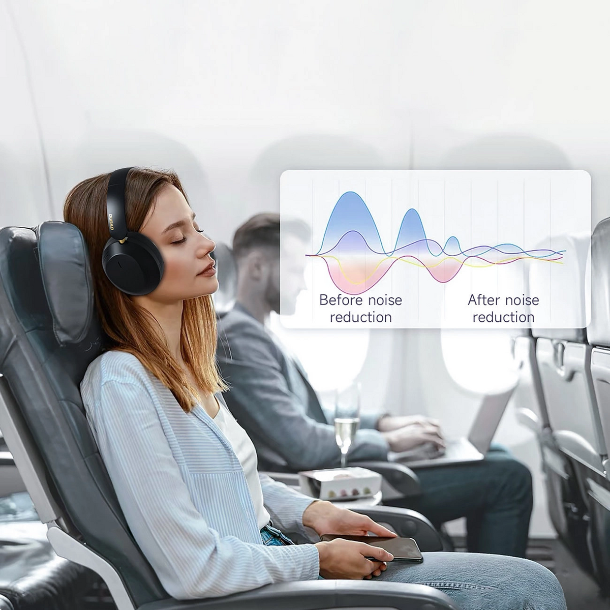 Handsfree Bluetooth Dudao X22 Max, A2DP, ANC, Zwart