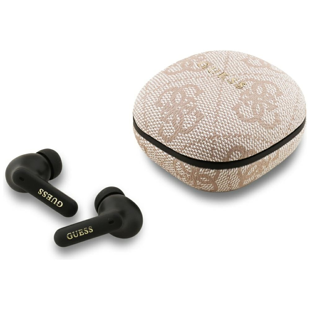Kit mains libres Bluetooth Guess 4G Classic Metal Logo, TWS, Rose