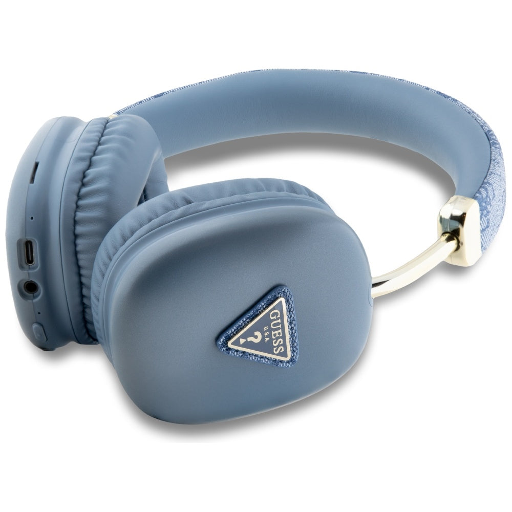Handsfree Bluetooth Guess 4G Gouden Driehoek Logo, A2DP, Blauw
