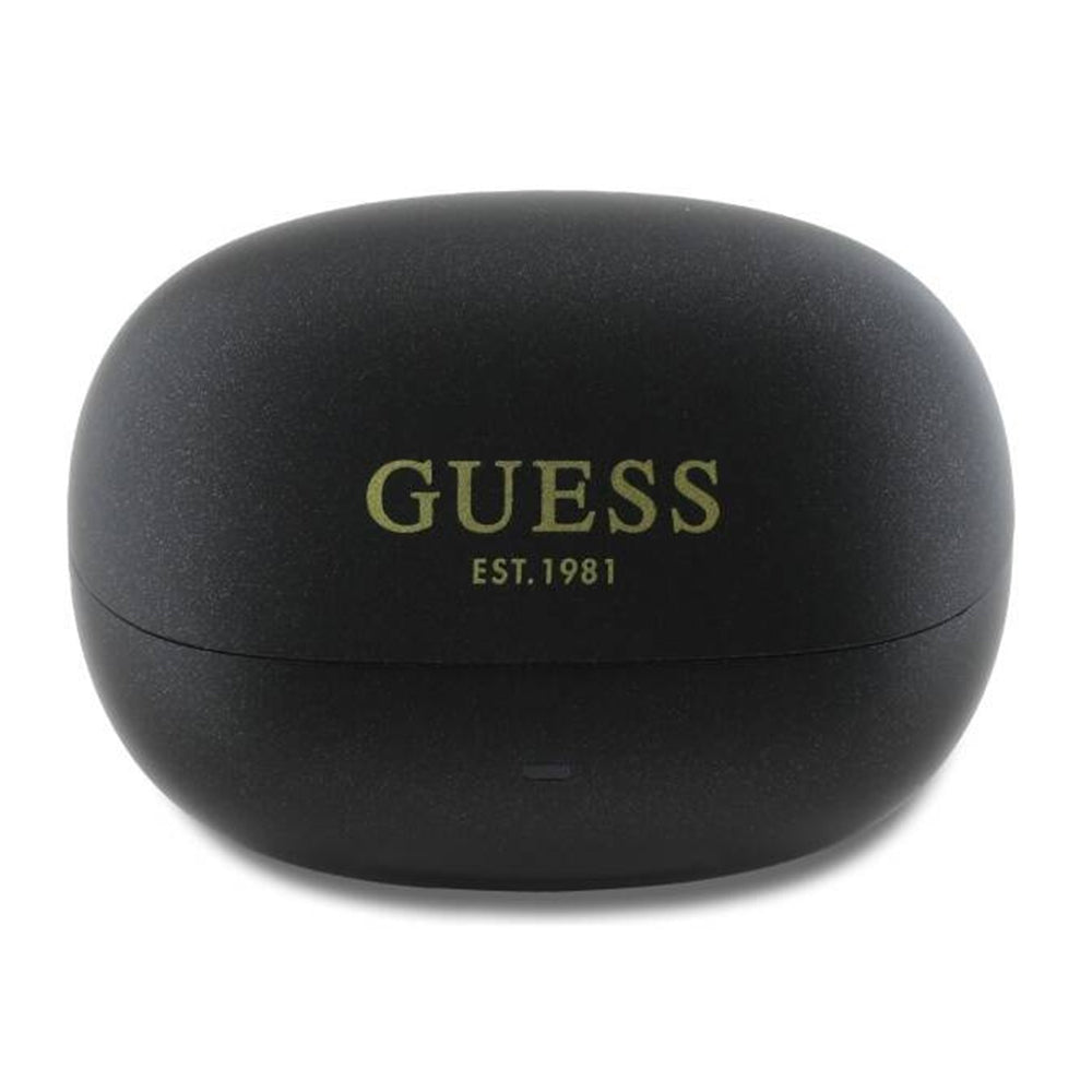 Handsfree Bluetooth Guess Capsule met bedrukt logo, TWS, ANC, Zwart