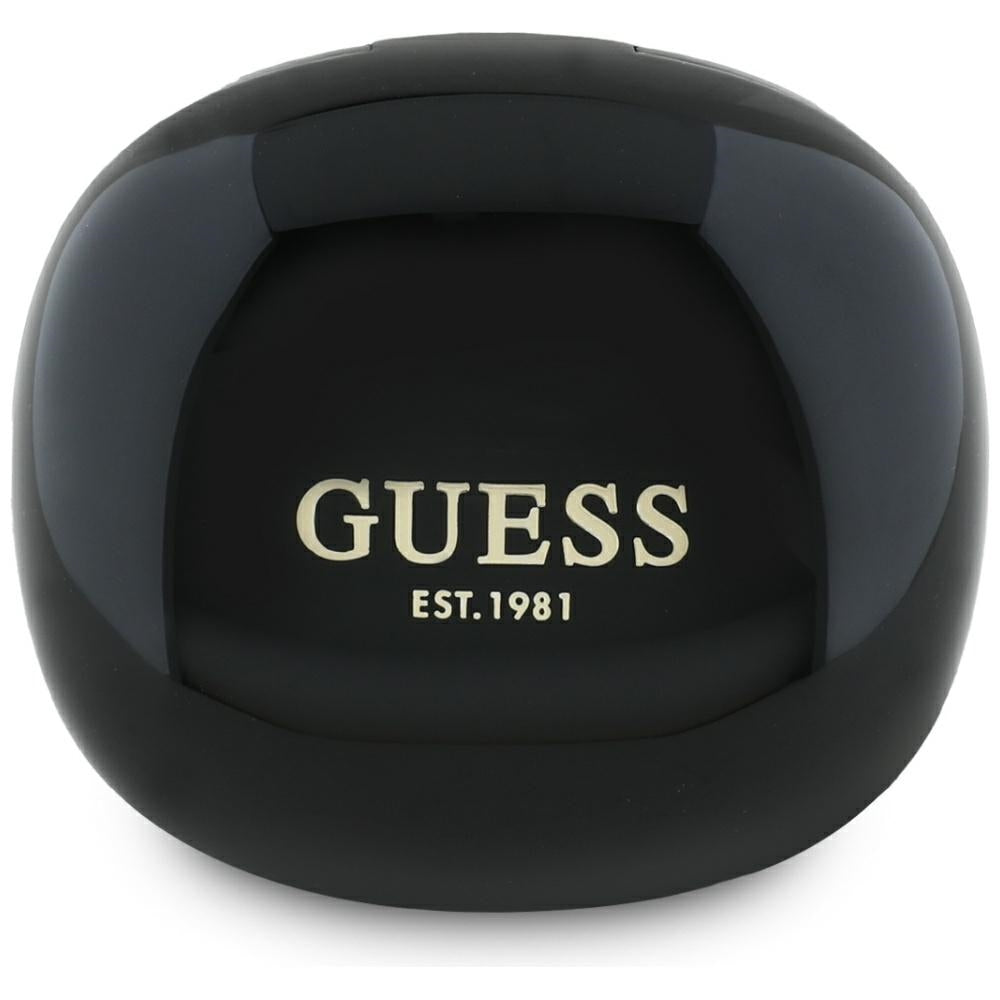 Kit mains libres Bluetooth Guess Flat Classic Logo Electroplated, TWS, Noir