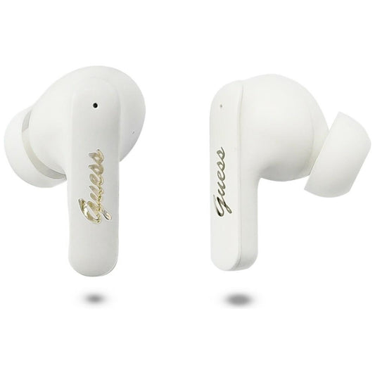 Handsfree Bluetooth Guess Script Metalen Logo, TWS, Wit