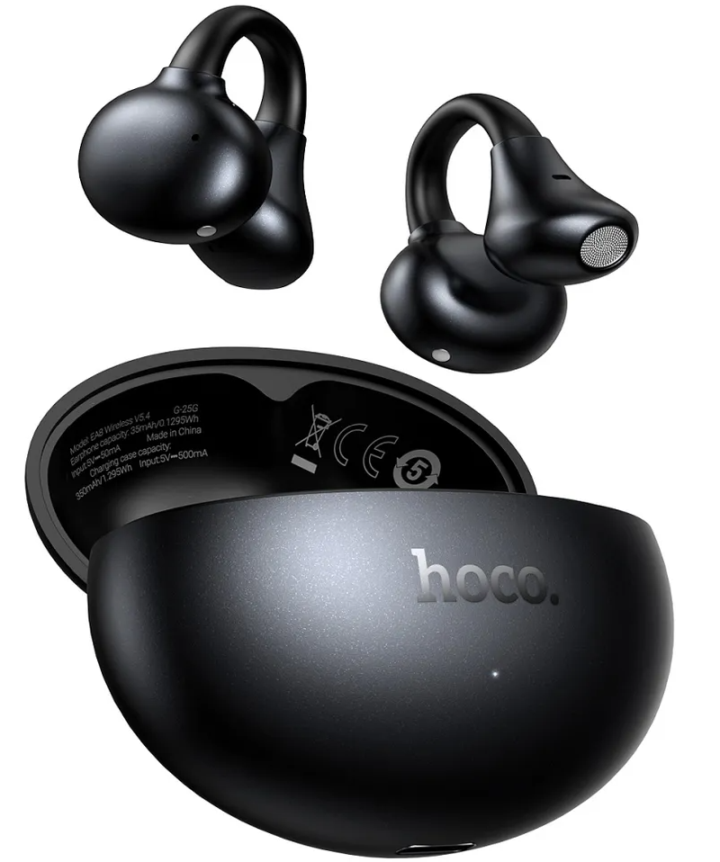 Kit mains libres Bluetooth HOCO EA8, TWS, Noir