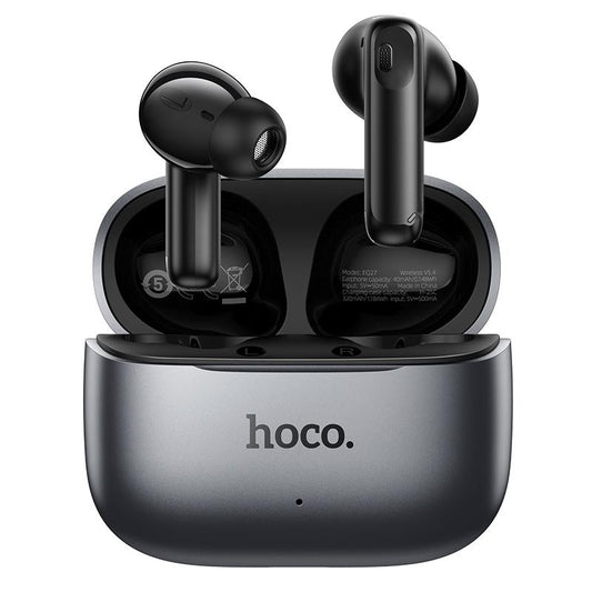 Bluetooth-handsfree HOCO EQ27 AI Vertaling, TWS, ANC, Grijs