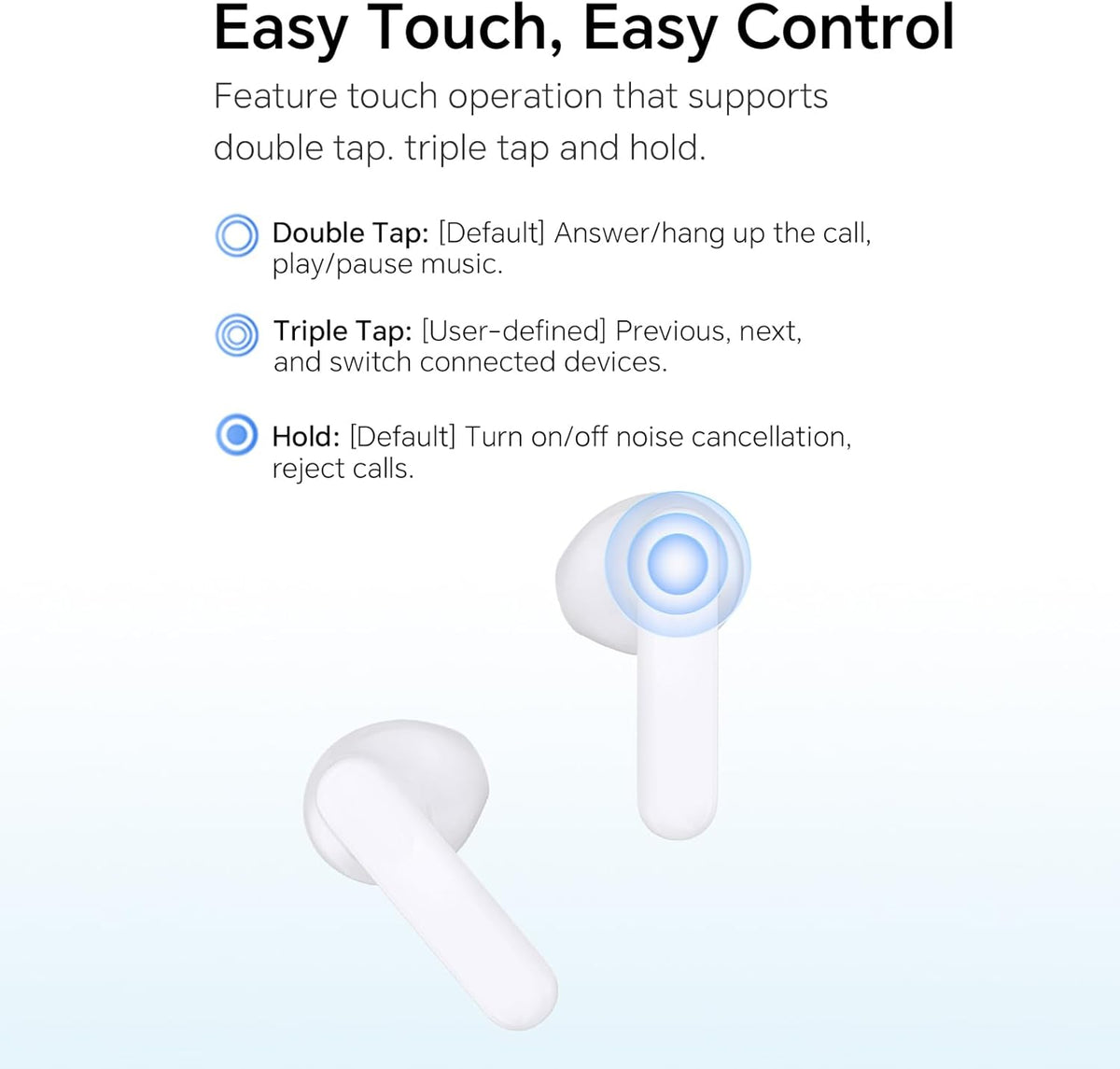 Handsfree Bluetooth Honor Choice X7e, TWS, ANC, Wit 5504ABHF