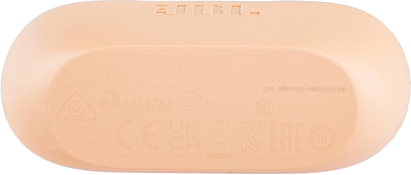 Freisprech-Bluetooth JBL Wave Buds, TWS, Beige, Wiederverpackt JBLWBUDSBEG