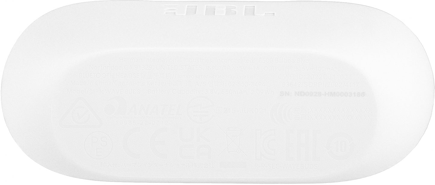 Bluetooth-Freisprecheinrichtung JBL Wave Buds, TWS, Weiß JBLWBUDSWHT