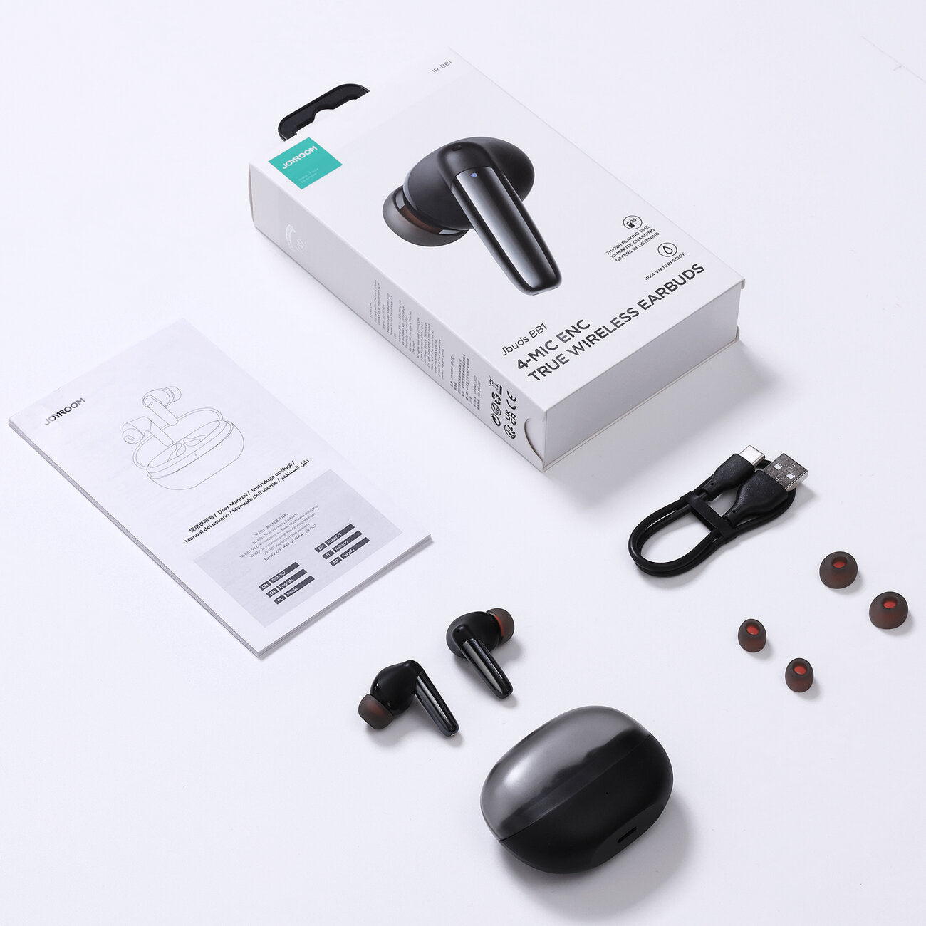 Kit mains libres Bluetooth Joyroom JR-BB1, TWS, Noir