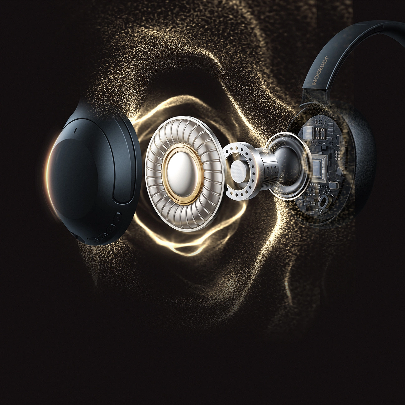 Kit mains libres Bluetooth Joyroom JR-JH2, A2DP, ANC, Noir