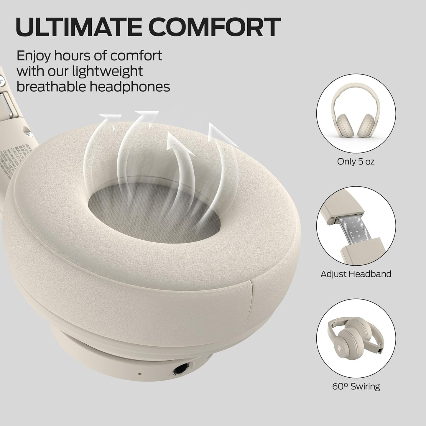 Handsfree Bluetooth Monster Mission 100, MultiPoint, A2DP, ANC, Wit
