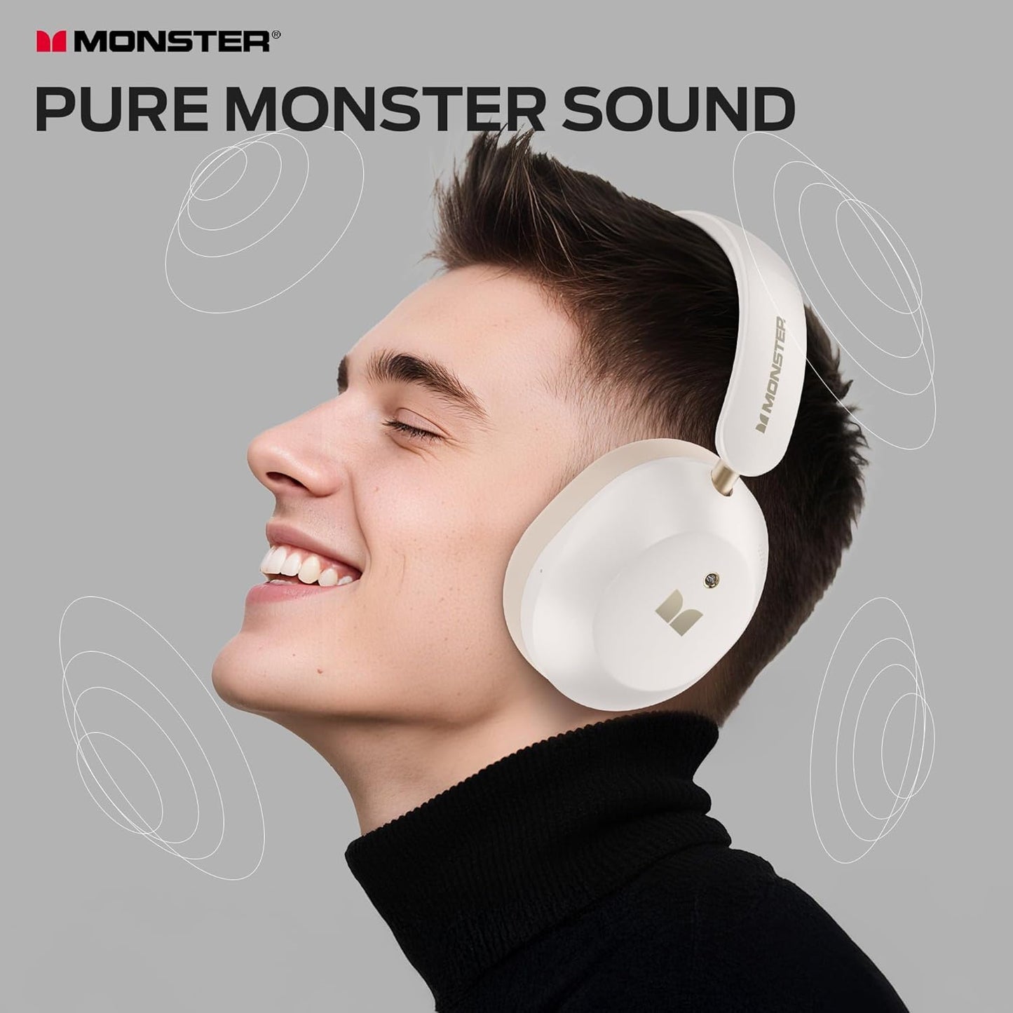 Kit mains libres Bluetooth Monster Persona 6th, MultiPoint, A2DP, ANC, Blanc