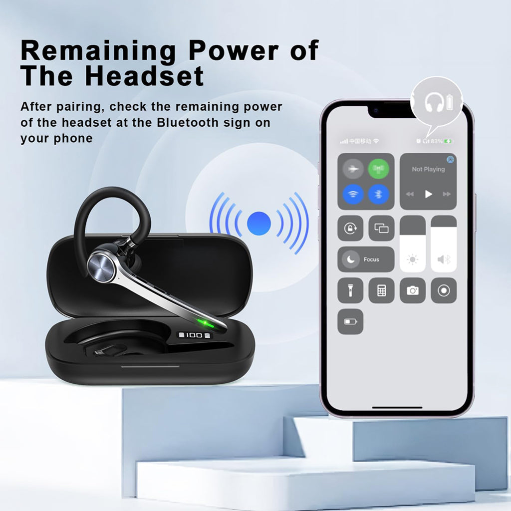 Kit mains libres Bluetooth Techsuit NeXound G7, MultiPoint, A2DP, Noir
