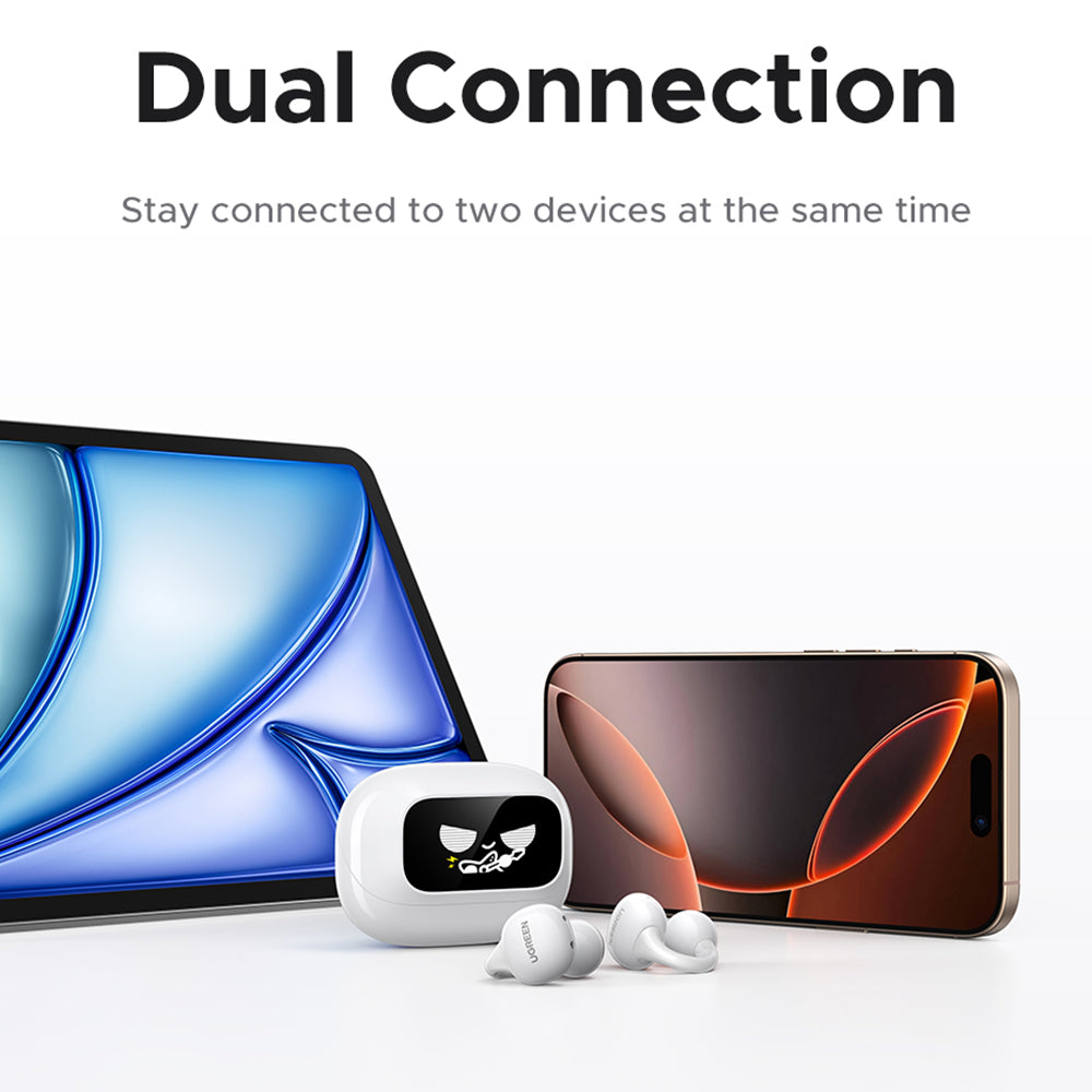 Kit mains libres Bluetooth UGREEN S6 ClipBuds Magic WS208, TWS, Blanc