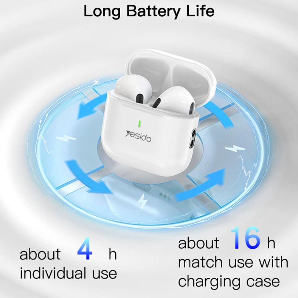 Kit mains libres Bluetooth Yesido TWS17, TWS, Blanc