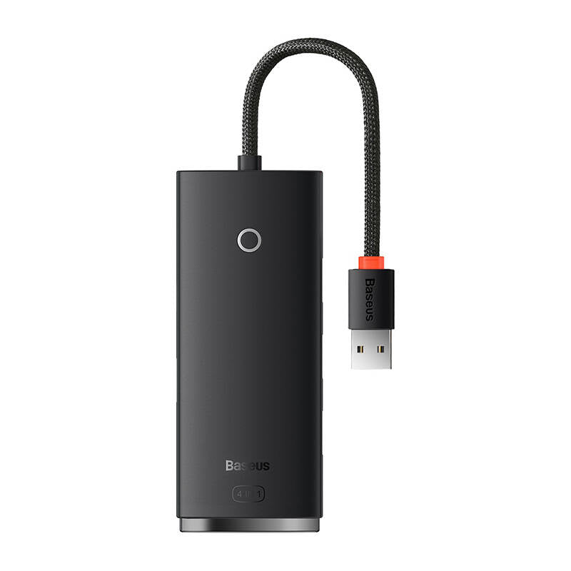 Baseus Lite USB Hub, 4 x USB-A 3.0 - 1 x USB-C, 0.25m, Black WKQXX030001