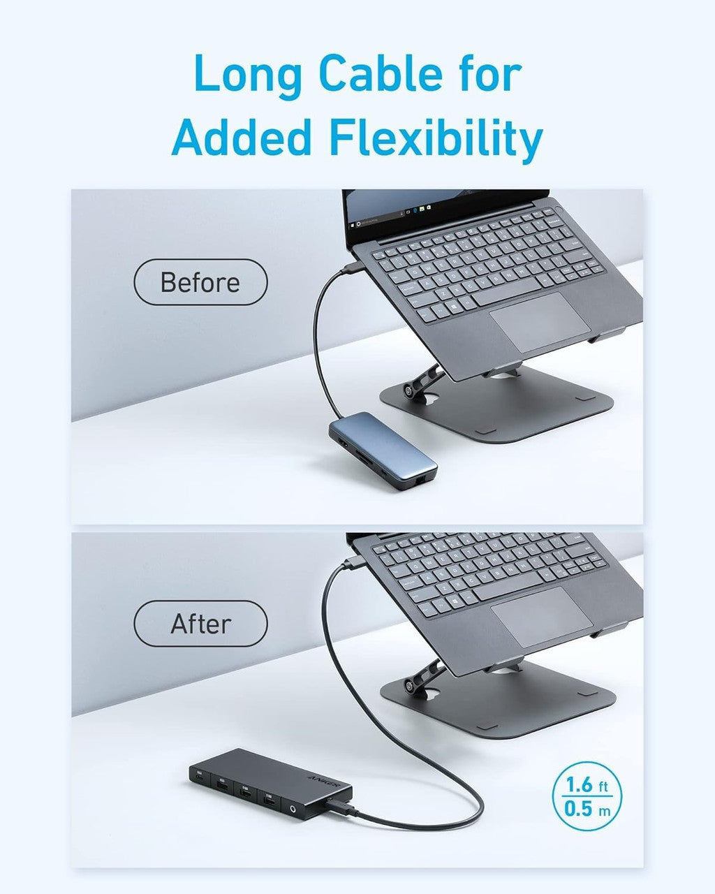 Hub USB-C Anker, 1 x USB-A 3.0 - 2 x USB-A - 3 x USB-C - 2 x HDMI - 1 x RJ45 - 1 x SD, Zwart A83A2G11