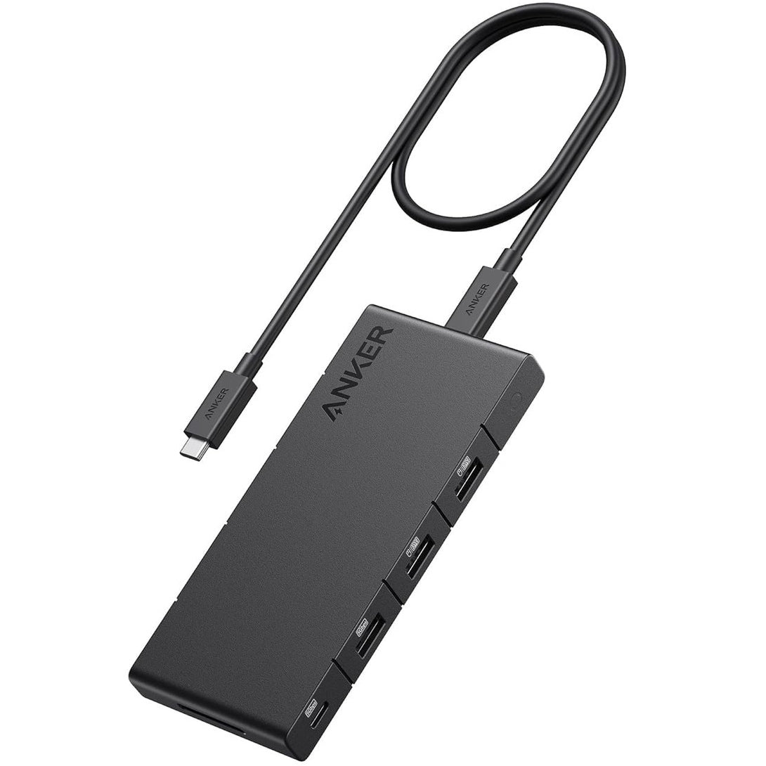 Hub USB-C Anker, 1 x USB-A 3.0 - 2 x USB-A - 3 x USB-C - 2 x HDMI - 1 x RJ45 - 1 x SD, Zwart A83A2G11