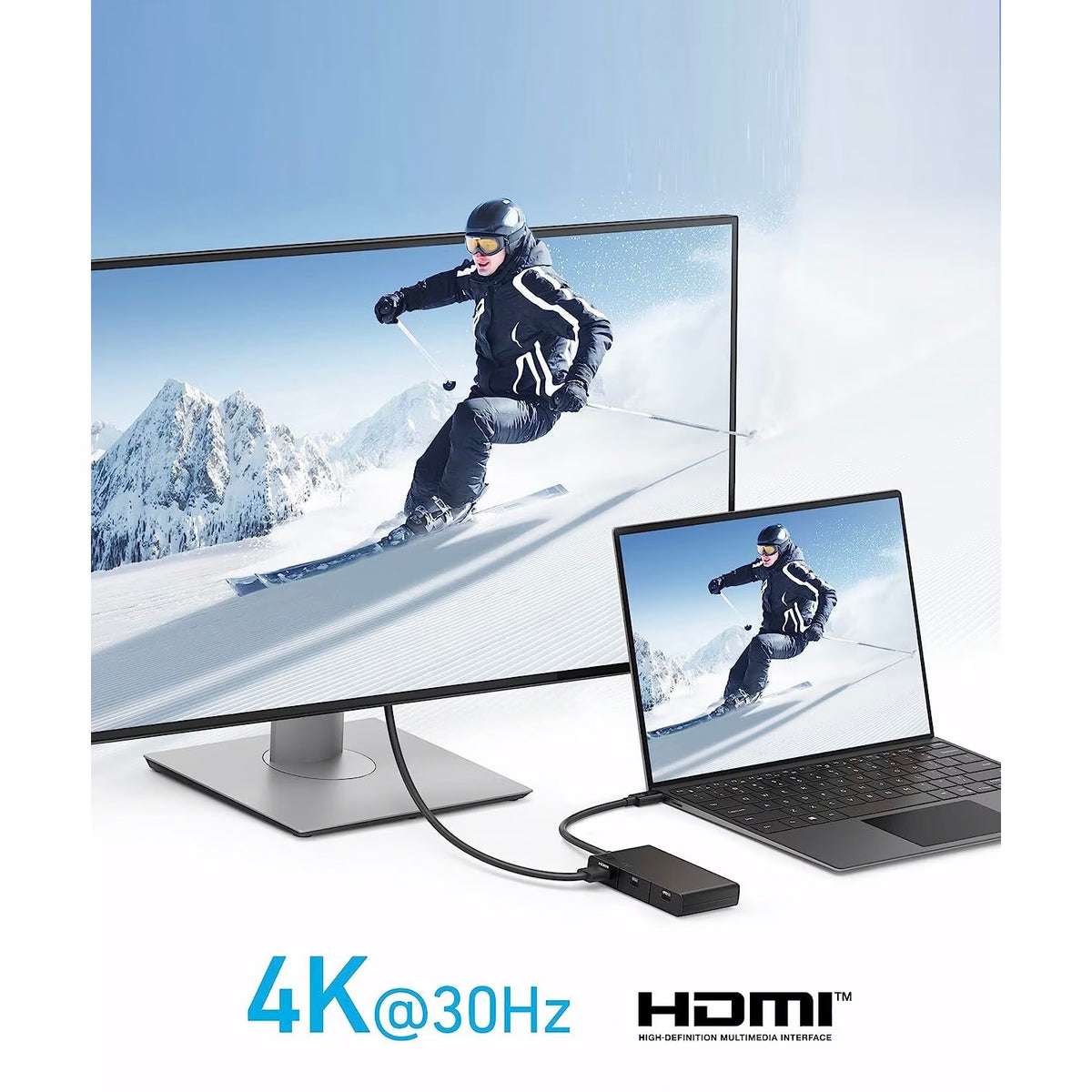 USB-C Hub Anker 332, 2 x USB-A - 2 x USB-C - 1 x HDMI, Zwart A8356G11