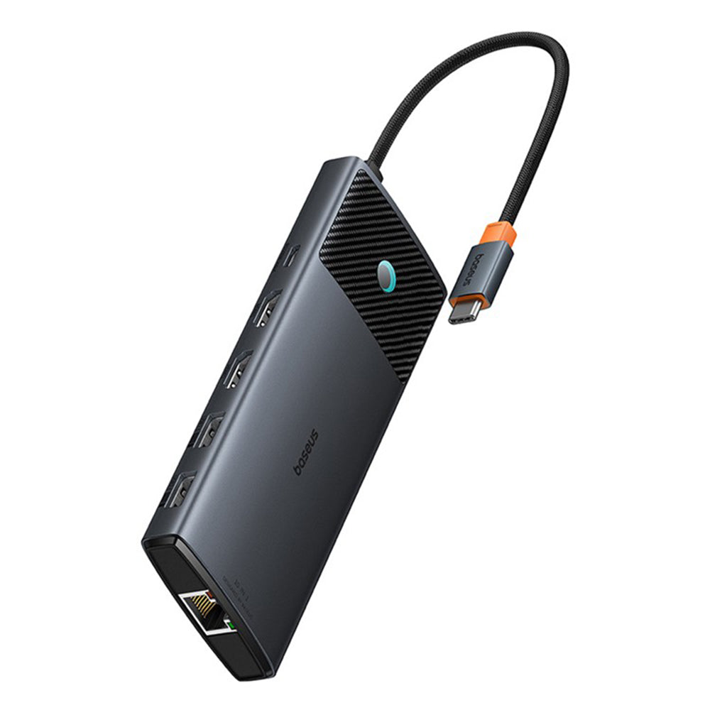 Hub USB-C Baseus Gleam II, 10in1, Zwart B0114200