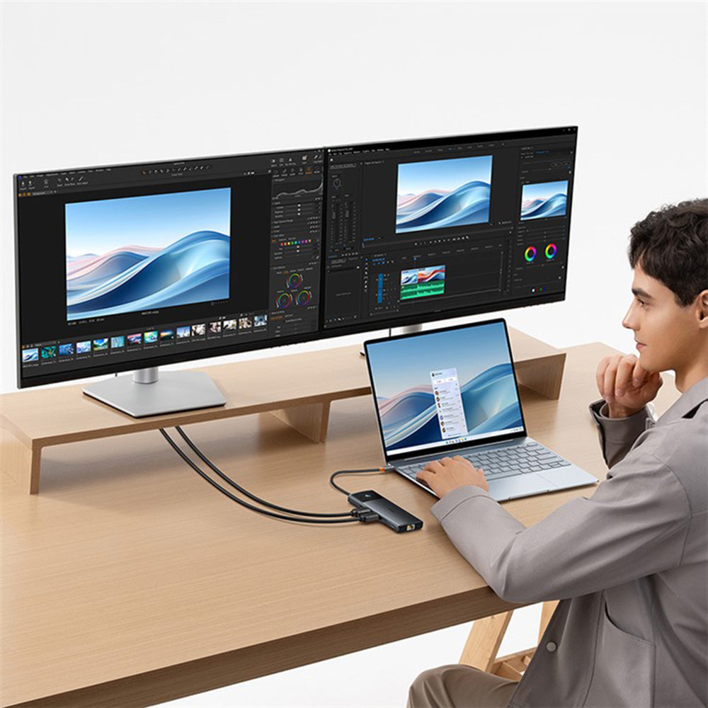 Hub USB-C Baseus Gleam II, 10in1, Zwart B0114200