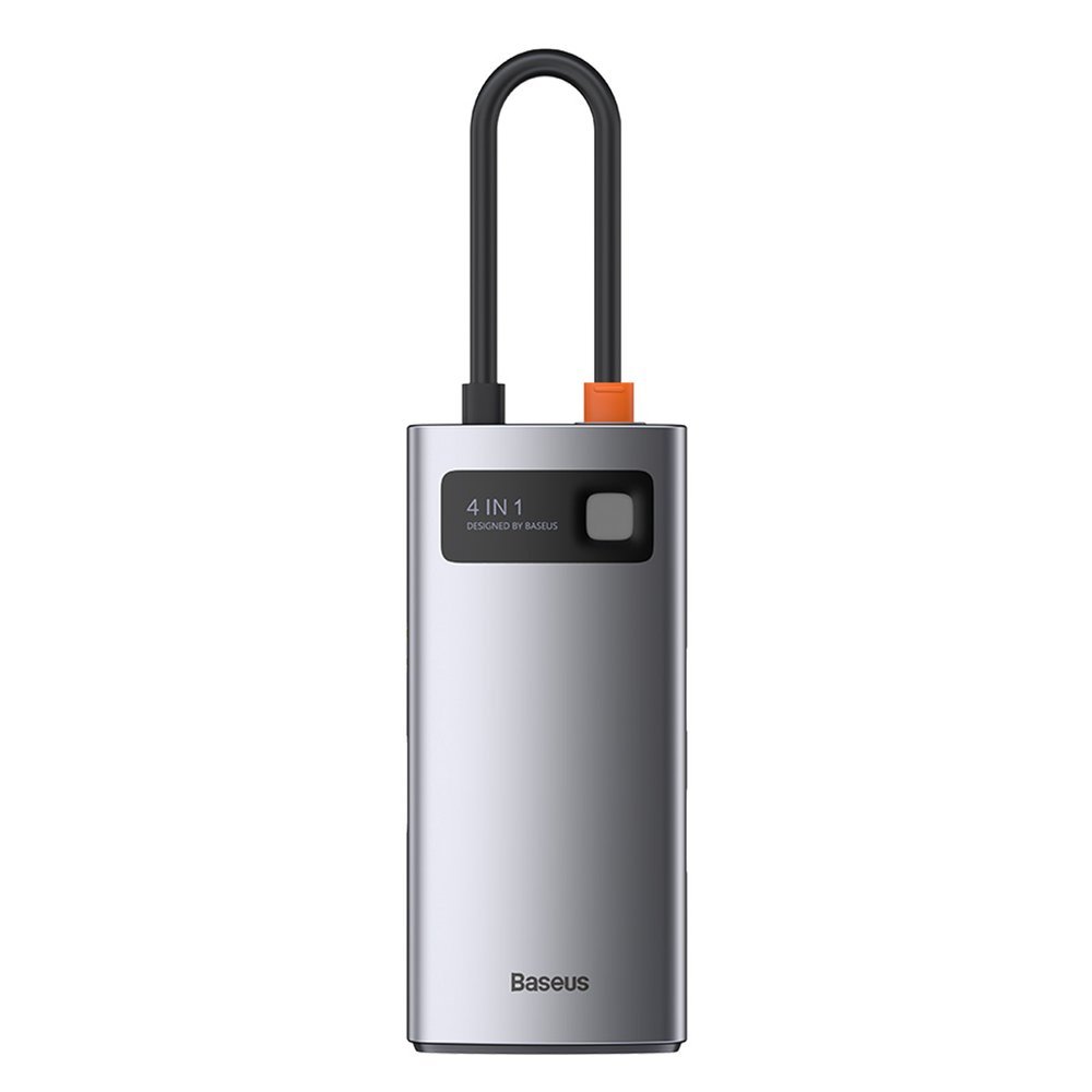 Hub USB-C Baseus Metal Gleam, 2 x USB-A - 1 x USB-C - 1 x HDMI, Grau Wiederverpackt CAHUB-CY0G
