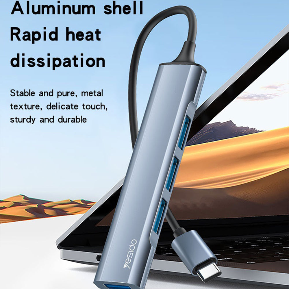 USB-C Hub Yesido HB17, 4in1, Grau