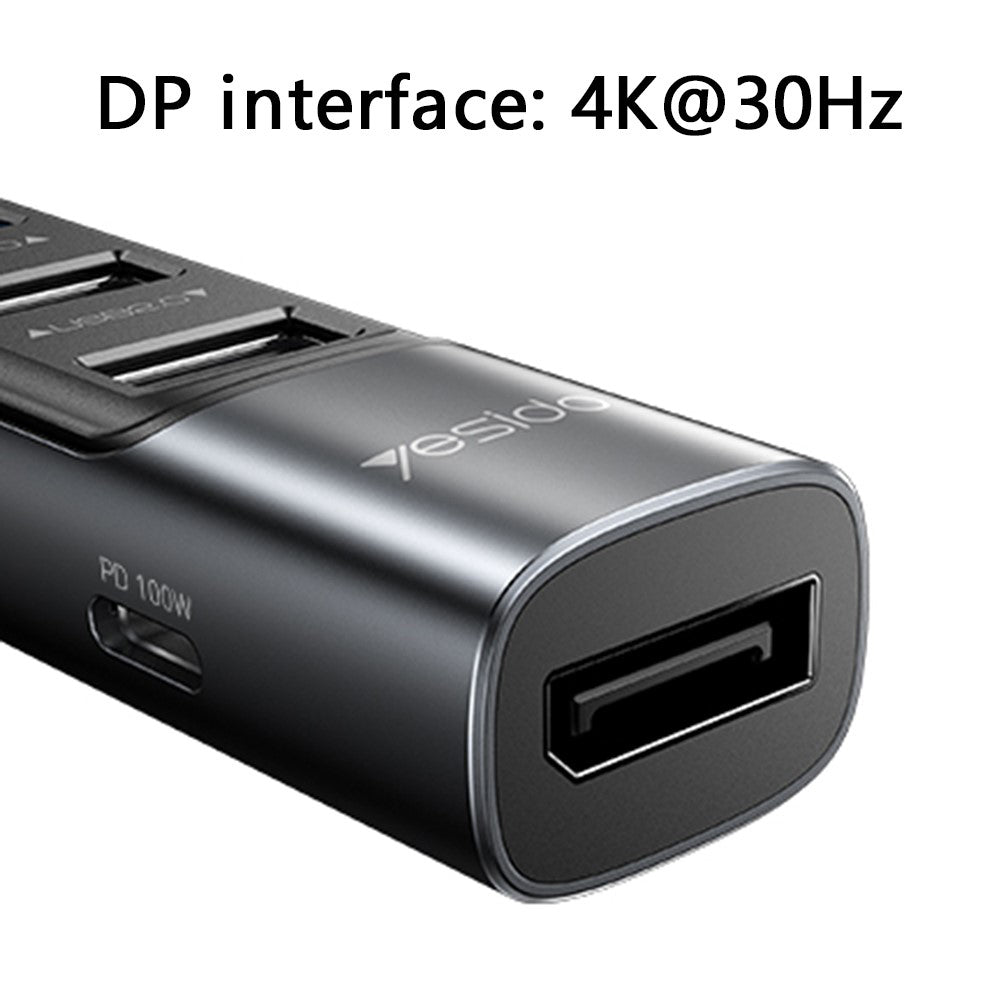 USB-C Hub Yesido HB23, 5in1, Grau
