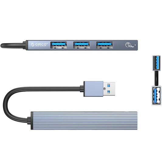 USB-hub Orico AH-A13, 1 x USB-A 3.0 - 3 x USB-A, Gri