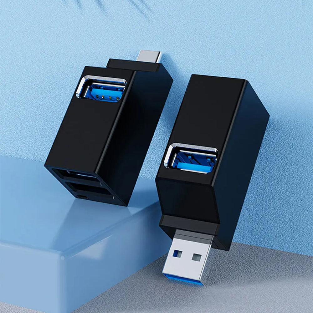USB-Hub Techsuit H11 EchoLink, 3in1, Schwarz