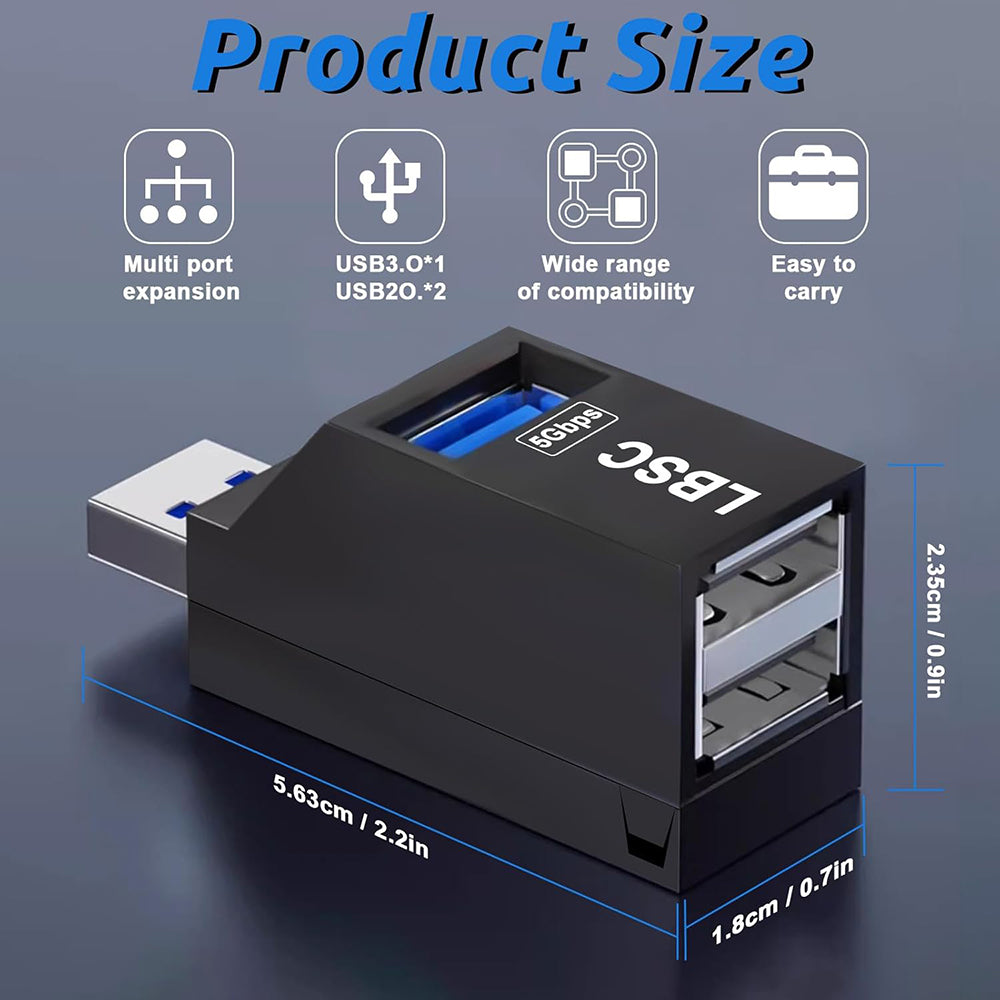 USB-Hub Techsuit H11 EchoLink, 3in1, Schwarz