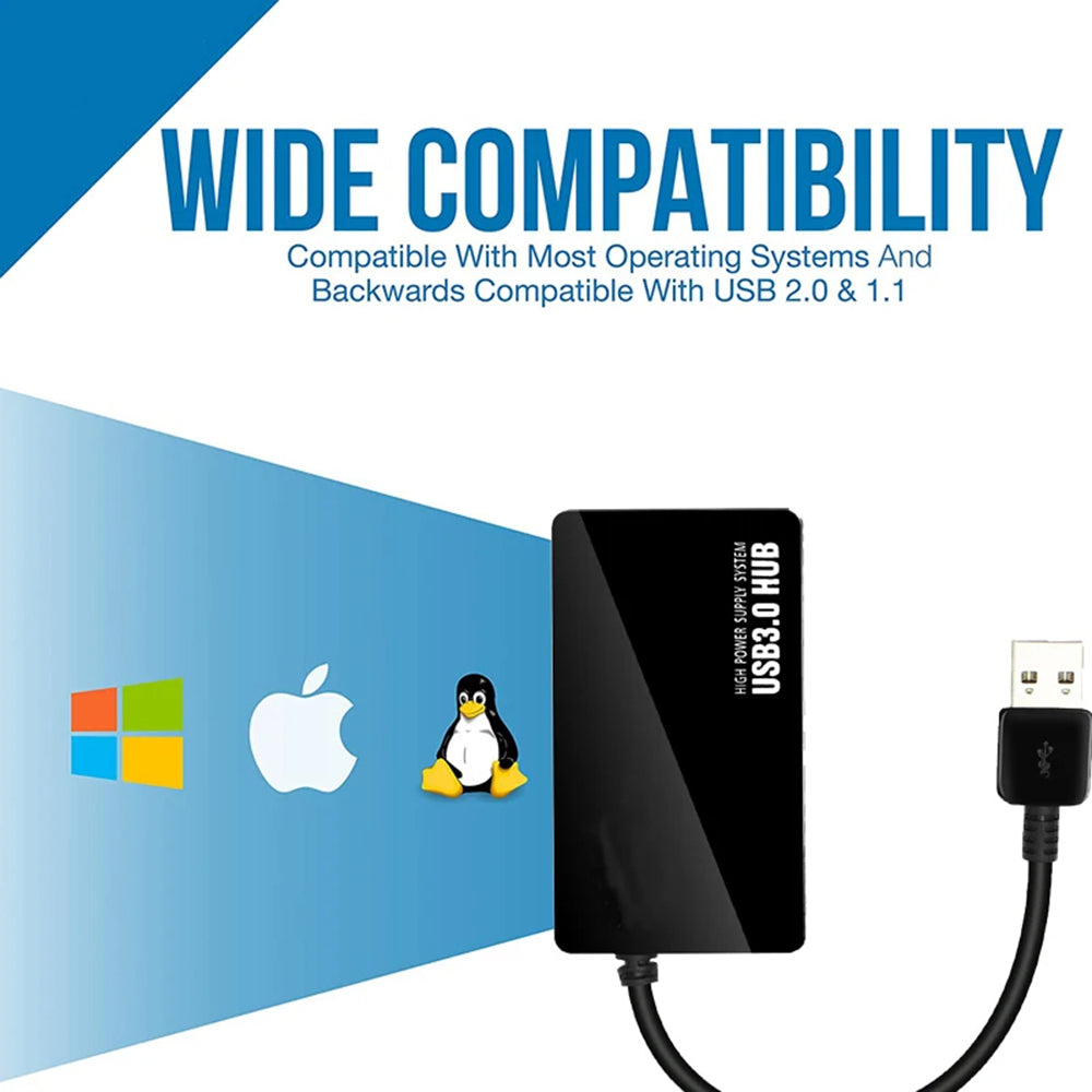 USB-Hub Techsuit H15 QuantumNode, 4in1, Schwarz