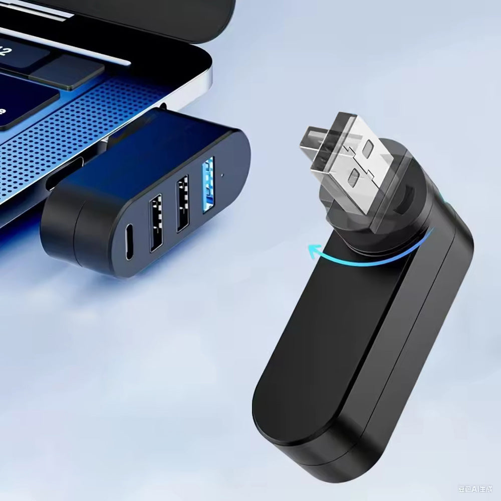 USB-Hub Techsuit H17 SplitterNode, 4in1, Schwarz
