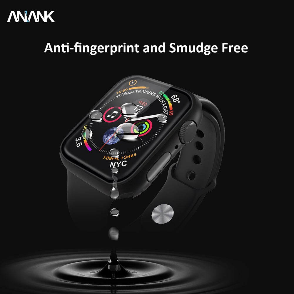 Coque Anank Screen Guard pour Apple Watch Series 7 41mm, Noire