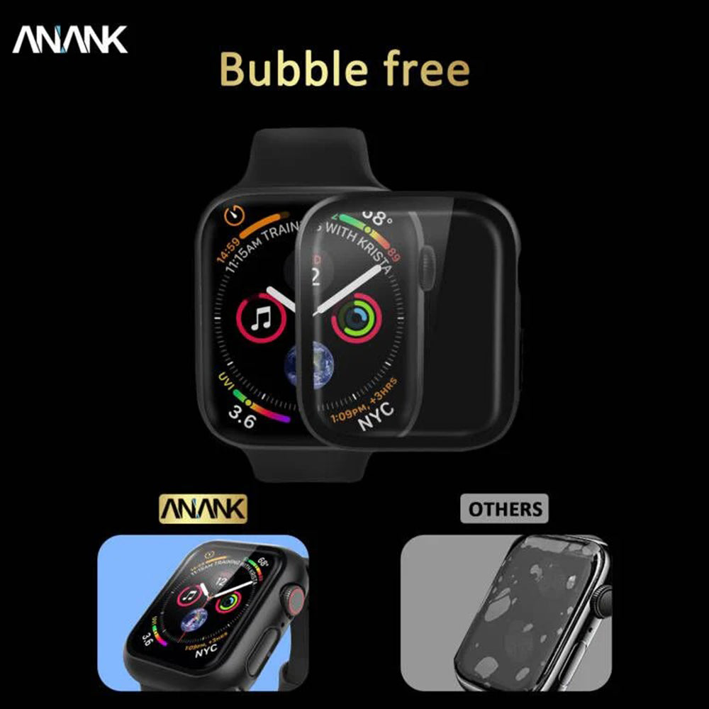 Coque Anank Screen Guard pour Apple Watch Series 7 41mm, Noire