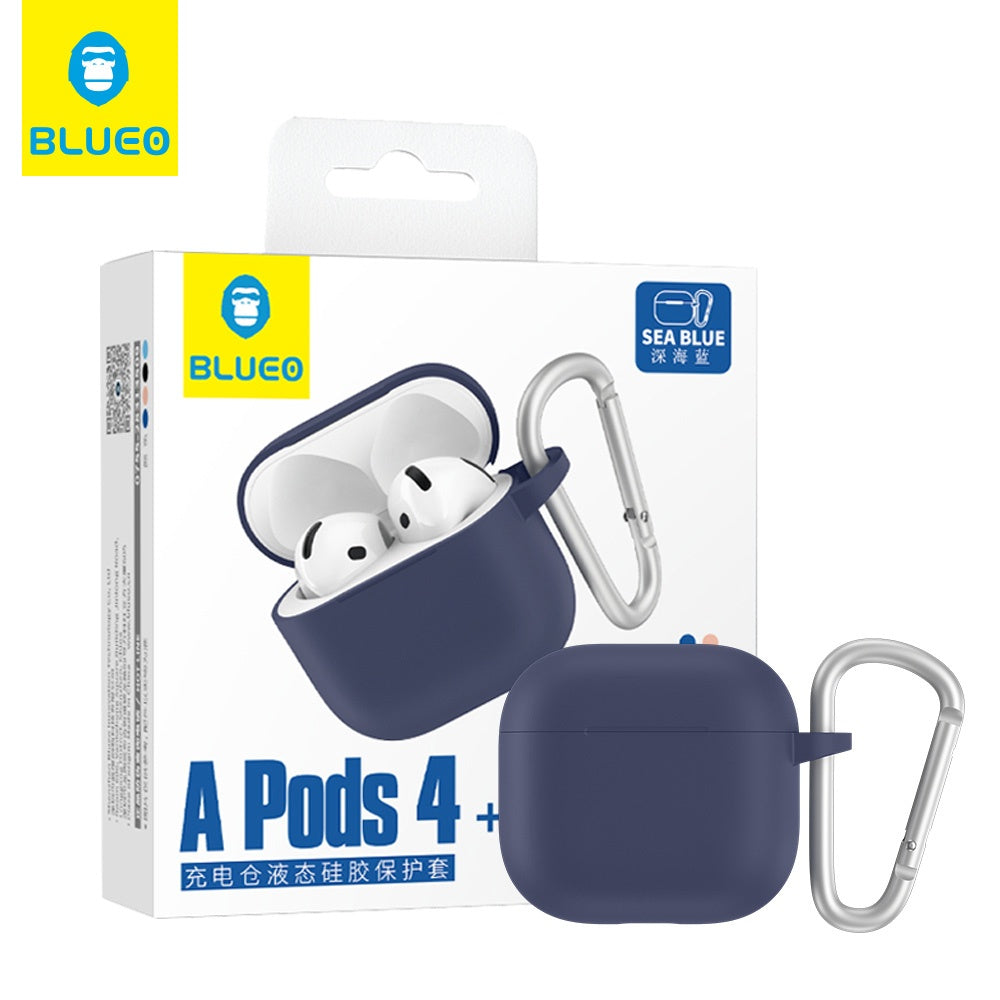 Blueo Liquid-hoesje voor Apple AirPods 4 / AirPods 5, marineblauw