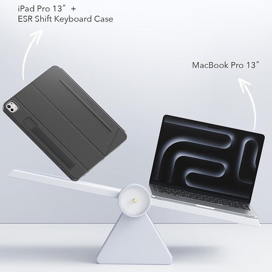 Hoes met Toetsenbord voor Apple iPad (2025) / (2022), ESR, Shift, Gri