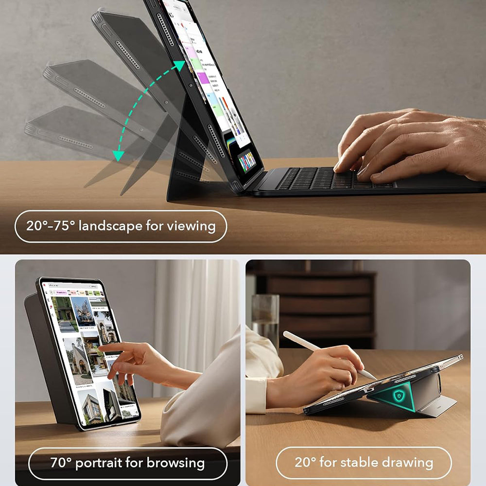 Toetsenbordhoes voor Apple iPad Air 13 (2026) / Air 13 (2025) / Air 13 (2024), ESR, Shift, Grijs