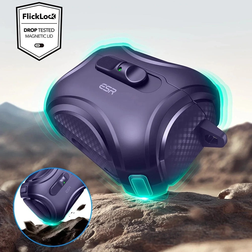 ESR Cyber FlickLock hoes voor Apple AirPods Pro 3, Paars