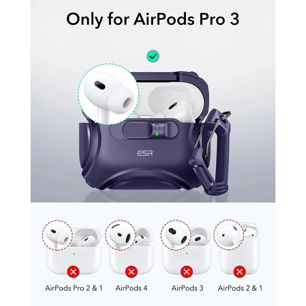 ESR Cyber FlickLock hoes voor Apple AirPods Pro 3, Paars