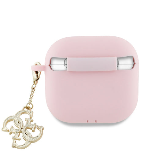 Guess W/4G Charm hoes voor Apple AirPods 4, Roze