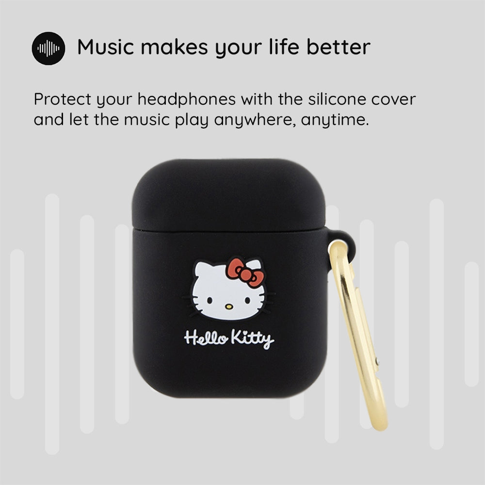 Étui Hello Kitty 3D Kitty Head pour Apple AirPods Pro 2, Rose