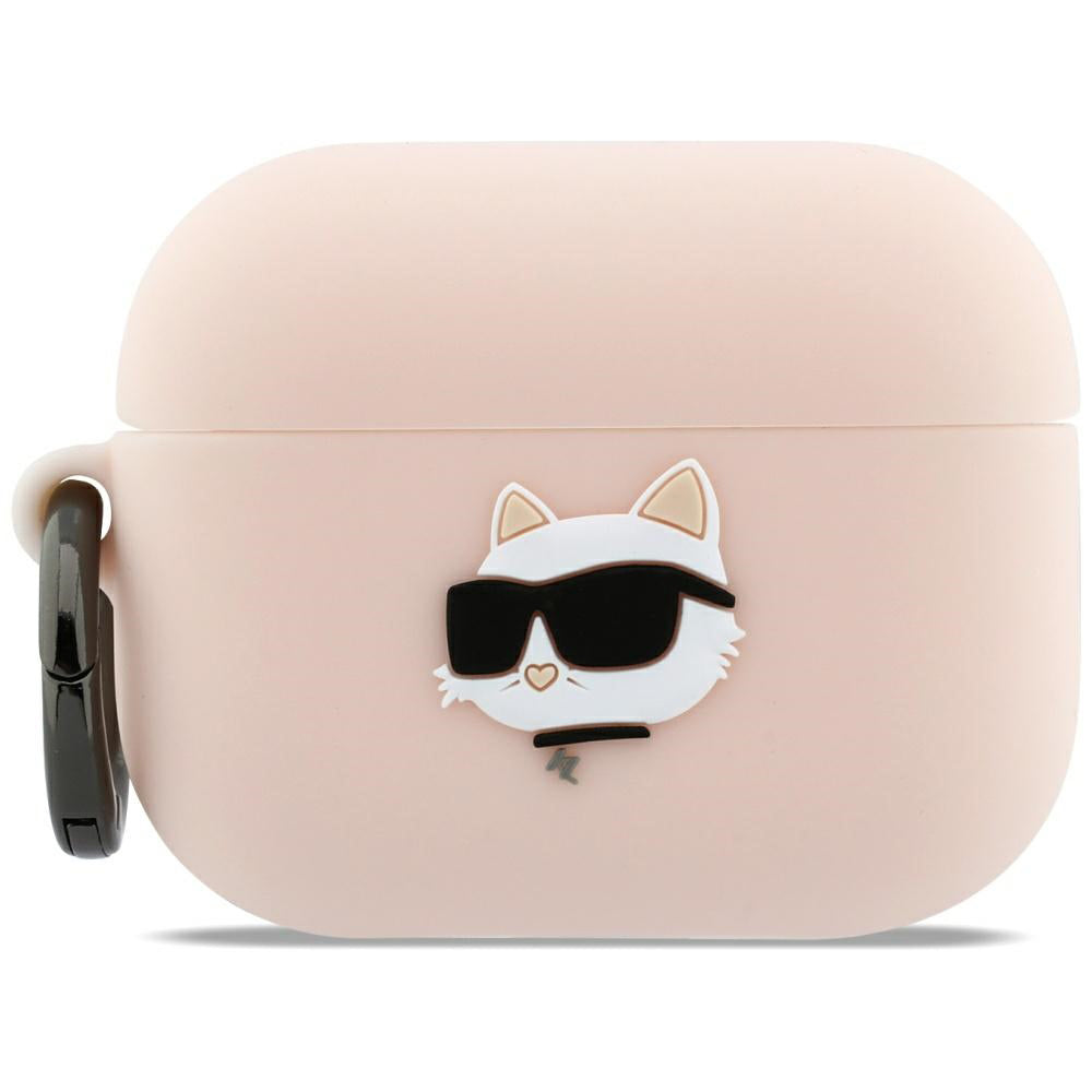 Karl Lagerfeld Silicone Choupette's Head 3D hoes voor Apple AirPods Pro 3, Roze