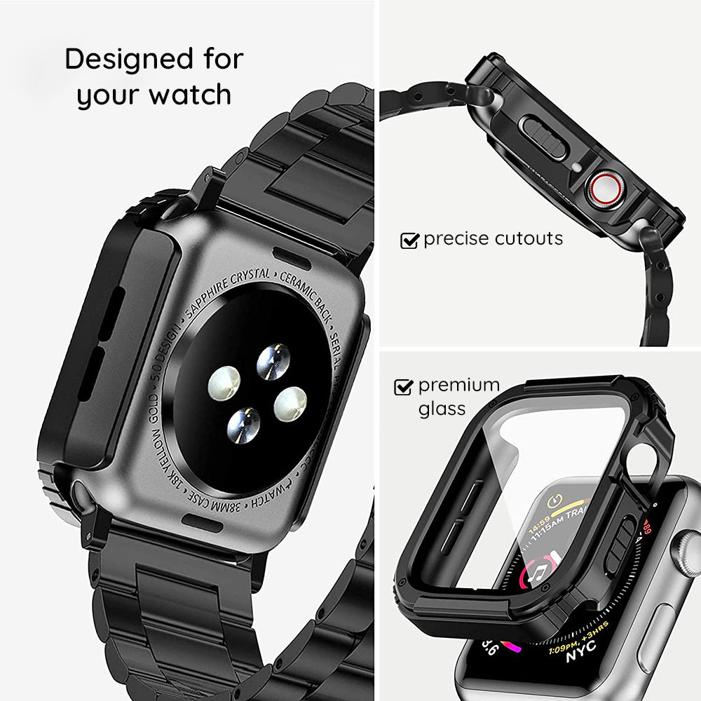 Lito Armor 360 hoes voor Apple Watch 38mm Series, Blauw