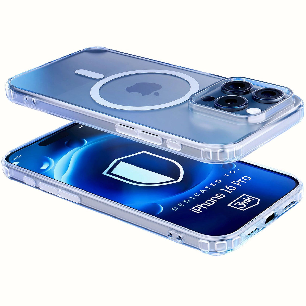 Étui MagSafe pour Apple iPhone 16 Pro, 3MK, MagCase, MagCase, Transparent
