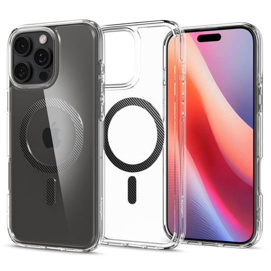 MagSafe Hülle für Apple iPhone 16 Pro Max, Spigen, Ultra Hybrid, Grau ACS08000
